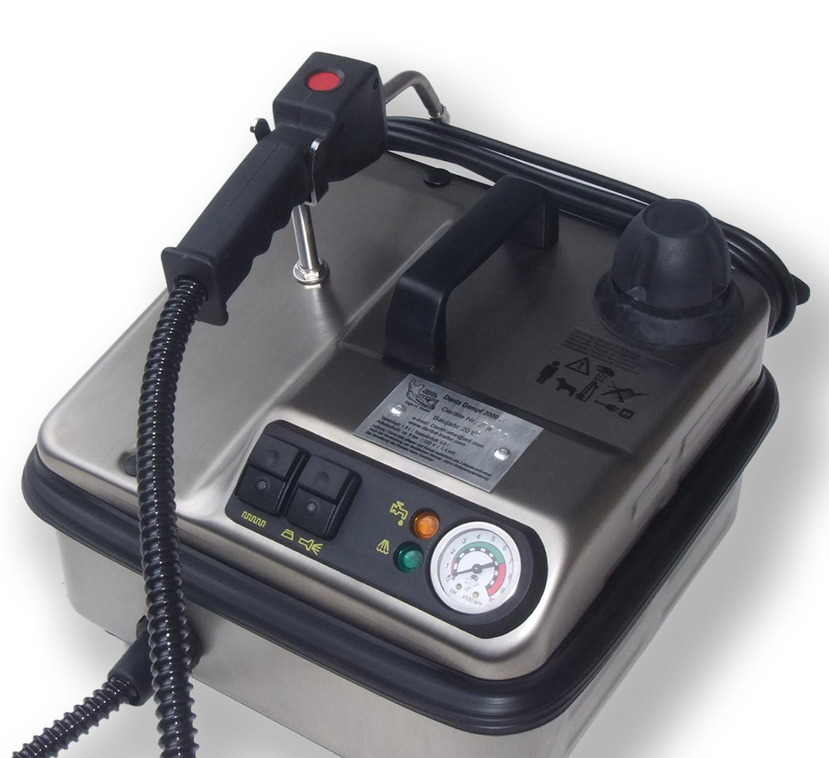 Denta Dampf 2000 — professioneller Dampfstrahler mit Kessel und Handstück